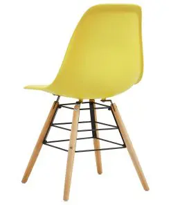 vidaXL Dining Chairs 4 pcs Yellow Plastic