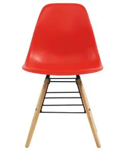 vidaXL Dining Chairs 2 pcs Red Plastic