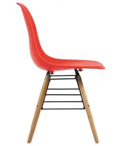 vidaXL Dining Chairs 2 pcs Red Plastic