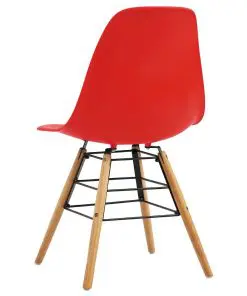 vidaXL Dining Chairs 2 pcs Red Plastic