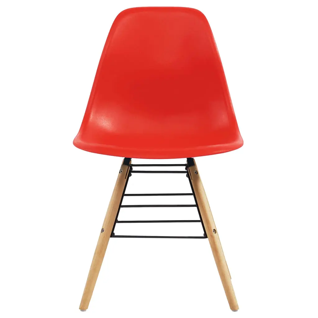 vidaXL Dining Chairs 4 pcs Red Plastic