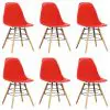 vidaXL Dining Chairs 6 pcs Red Plastic