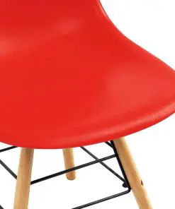 vidaXL Dining Chairs 6 pcs Red Plastic