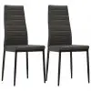 vidaXL Dining Chairs 2 pcs Grey Faux Leather