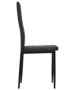 vidaXL Dining Chairs 4 pcs Grey Faux Leather