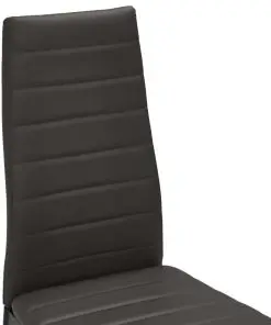 vidaXL Dining Chairs 4 pcs Grey Faux Leather