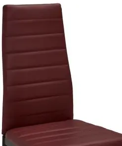 vidaXL Dining Chairs 2 pcs Bordeaux Red Faux Leather
