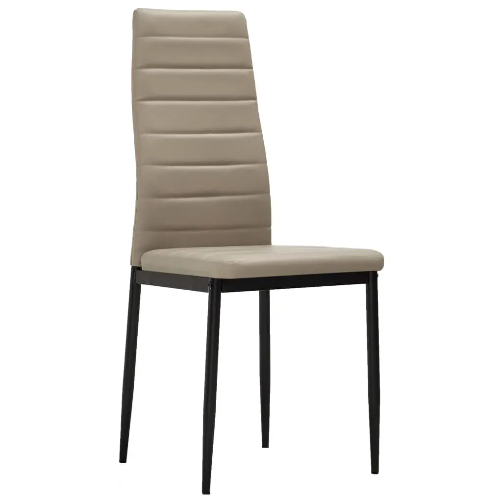 vidaXL Dining Chairs 2 pcs Cappuccino Faux Leather