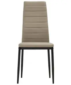 vidaXL Dining Chairs 2 pcs Cappuccino Faux Leather