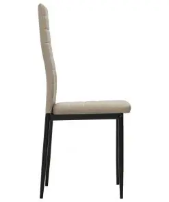 vidaXL Dining Chairs 2 pcs Cappuccino Faux Leather