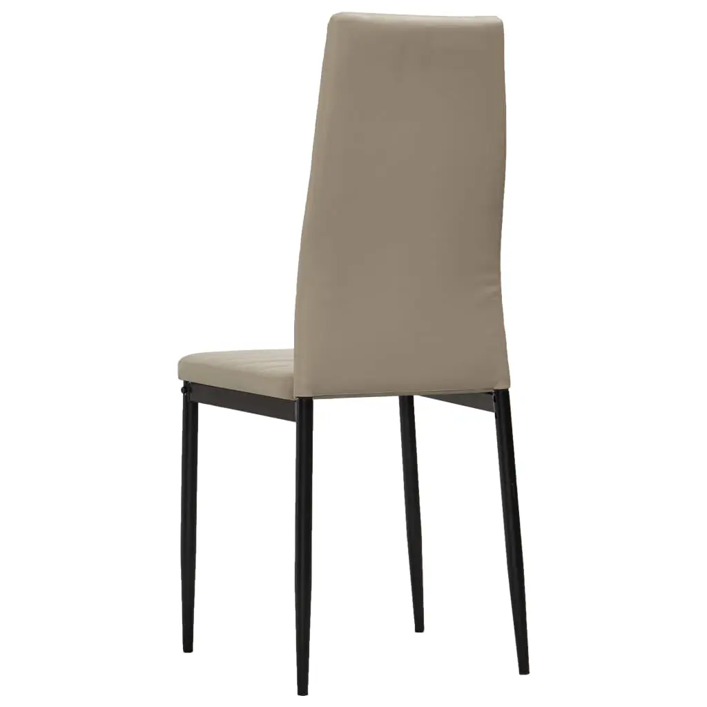 vidaXL Dining Chairs 2 pcs Cappuccino Faux Leather