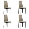 vidaXL Dining Chairs 4 pcs Cappuccino Faux Leather