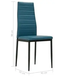 vidaXL Dining Chairs 2 pcs Sea Blue Faux Leather