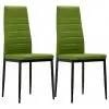 vidaXL Dining Chairs 2 pcs Lime Green Faux Leather vidaXL Dining Chairs 2 pcs Lime Green Faux Leather