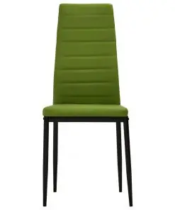 vidaXL Dining Chairs 2 pcs Lime Green Faux Leather