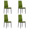 vidaXL Dining Chairs 4 pcs Lime Green Faux Leather