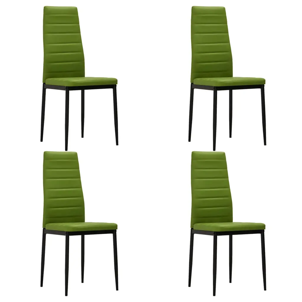 vidaXL Dining Chairs 4 pcs Lime Green Faux Leather
