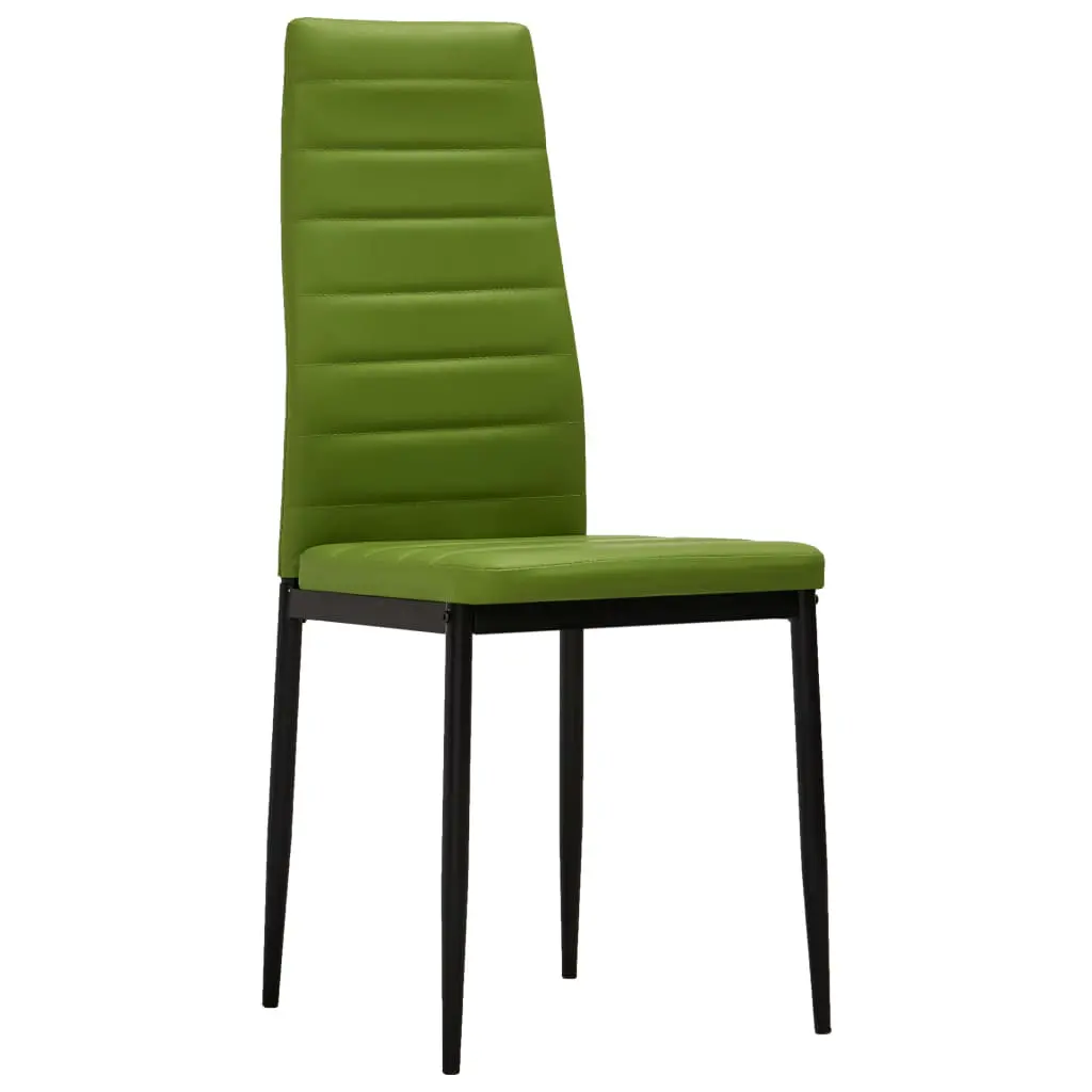 vidaXL Dining Chairs 4 pcs Lime Green Faux Leather