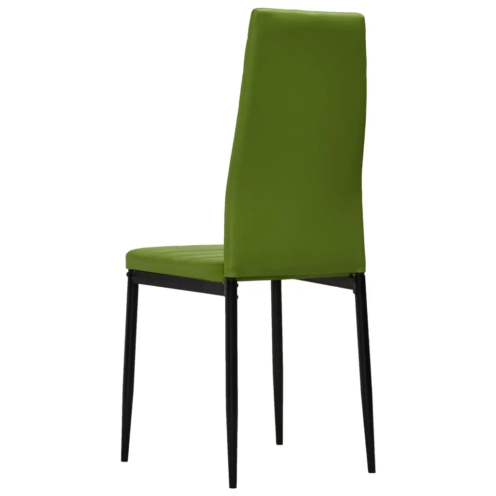 vidaXL Dining Chairs 4 pcs Lime Green Faux Leather