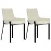 vidaXL Dining Chairs 2 pcs Cream Fabric vidaXL Dining Chairs 2 pcs Cream Fabric