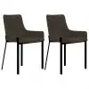 vidaXL Dining Chairs 2 pcs Brown Fabric vidaXL Dining Chairs 2 pcs Brown Fabric