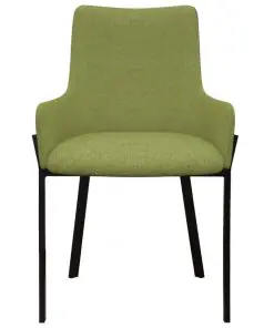 vidaXL Dining Chairs 2 pcs Green Fabric