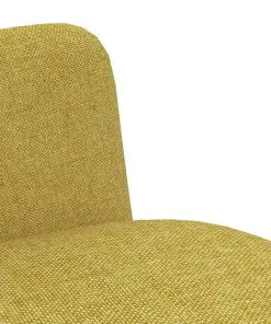 vidaXL Dining Chairs 2 pcs Yellow Fabric