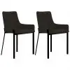 vidaXL Dining Chairs 2 pcs Taupe Fabric