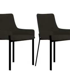 vidaXL Dining Chairs 2 pcs Taupe Fabric