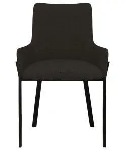 vidaXL Dining Chairs 2 pcs Taupe Fabric