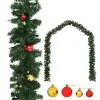 vidaXL Christmas Garland Decorated with Baubles 5 m
