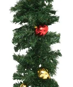 vidaXL Christmas Garland Decorated with Baubles 5 m