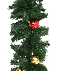 vidaXL Christmas Garland Decorated with Baubles 10 m