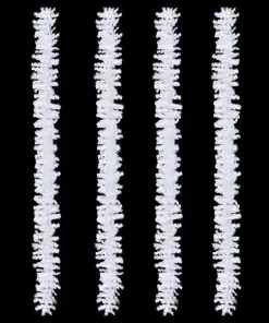 vidaXL Christmas Garlands 4 pcs White 270 cm PVC