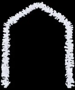 vidaXL Christmas Garlands 4 pcs White 270 cm PVC