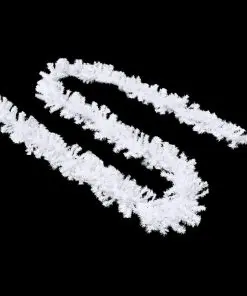 vidaXL Christmas Garlands 4 pcs White 270 cm PVC