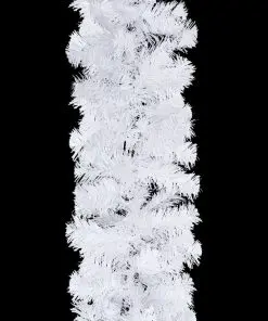 vidaXL Christmas Garlands 4 pcs White 270 cm PVC