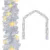 vidaXL Christmas Garland with LED Lights 10 m White