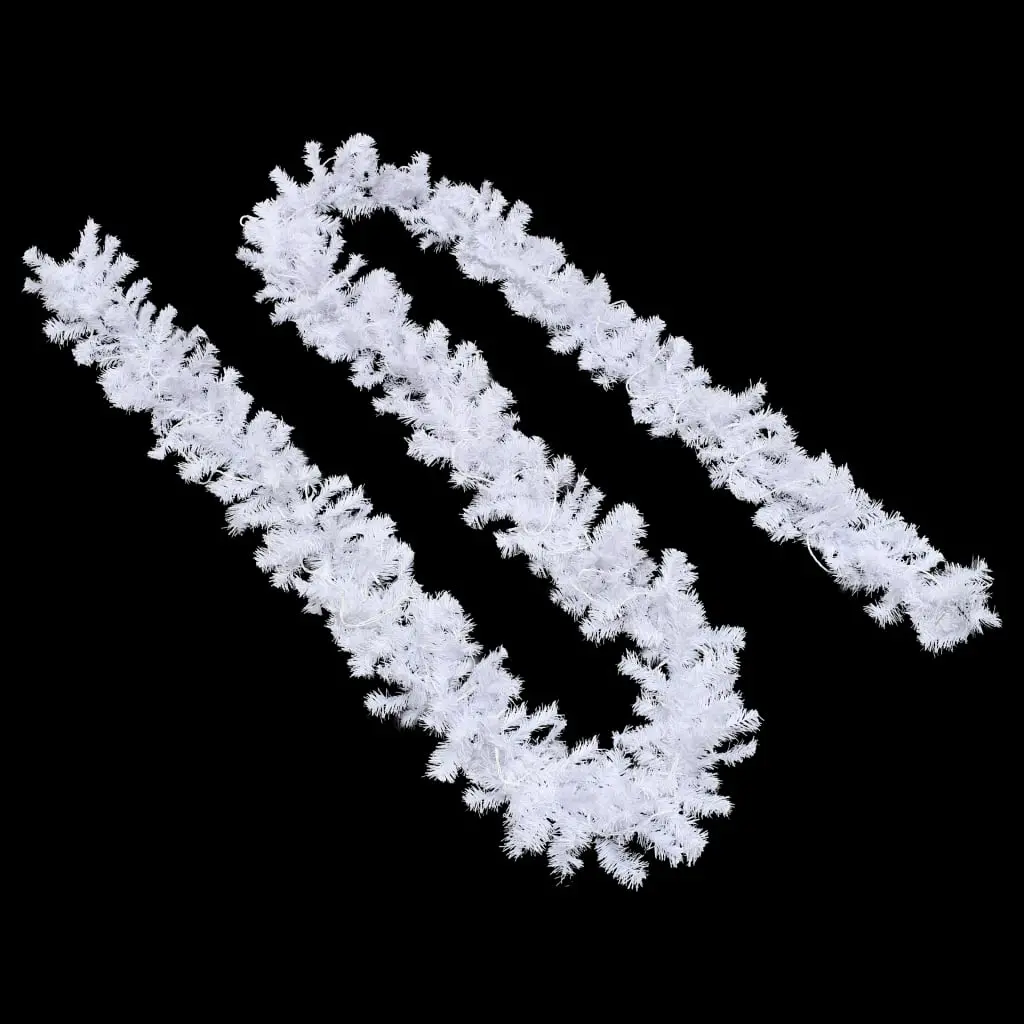 vidaXL Christmas Garland with LED Lights 10 m White