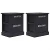 vidaXL Nightstands 2 pcs Black 38x28x45 cm Paulownia Wood vidaXL Nightstands 2 pcs Black 38x28x45 cm Paulownia Wood