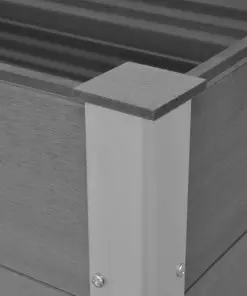 vidaXL Garden Planter Grey 200x50x54 cm WPC