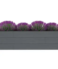 vidaXL Garden Planter Grey 200x50x54 cm WPC