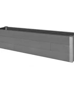 vidaXL Garden Planter Grey 200x50x54 cm WPC