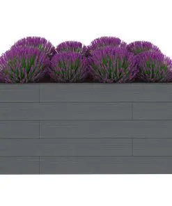 vidaXL Garden Planter Grey 200x50x91 cm WPC