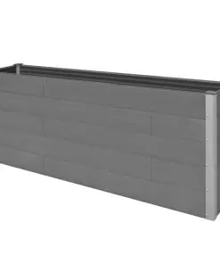 vidaXL Garden Planter Grey 200x50x91 cm WPC