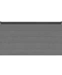 vidaXL Garden Planter Grey 200x50x91 cm WPC