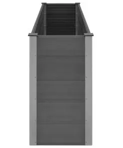 vidaXL Garden Planter Grey 200x50x91 cm WPC