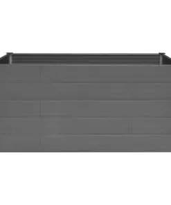vidaXL Garden Planter Grey 200x100x91 cm WPC