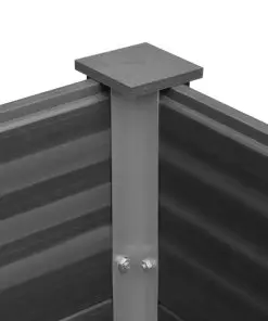 vidaXL Garden Planter Grey 200x100x91 cm WPC