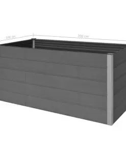 vidaXL Garden Planter Grey 200x100x91 cm WPC